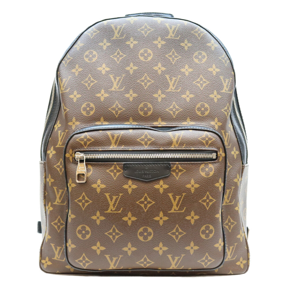 LOUIS VUITTON M41530 Monogram Macassar Josh Backpack Brown Gold Hardware Men's